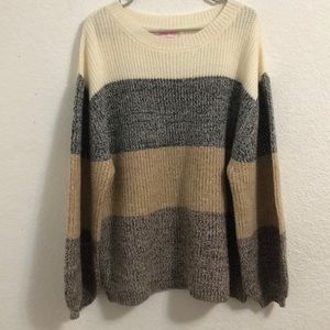 SOLD! Oversized Block Stripe Sweater
